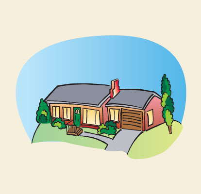 Ranch House Illustration Dean Allan Design