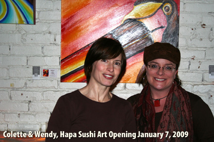 Gratitude Poppy art opening Hapa Sushi Boulder, Colorado