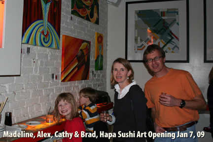Gratitude Poppy art opening Hapa Sushi Boulder, Colorado