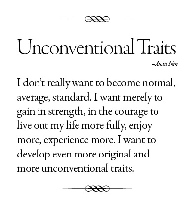 Quote Unconventional Traits